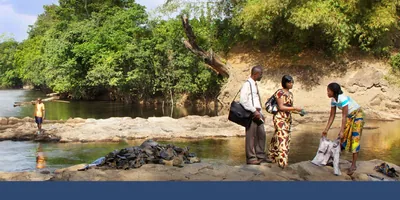 Offering a tract near Monrovia, Liberia