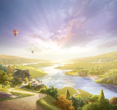 People living on a paradise earth.