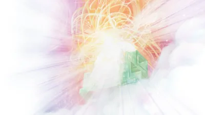 A representation of Jehovah sitting on an emerald throne. Flashes of brilliant light encircle the throne.