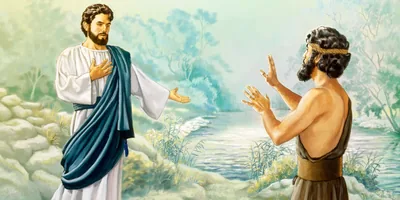Jesus asks to be baptized, but John objects