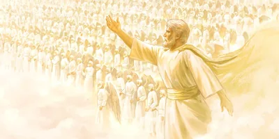 The archangel and myriads of other angels