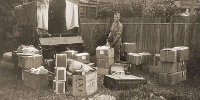 Arthur Willis prepares to leave on a preaching trip in the Australian outback in 1936