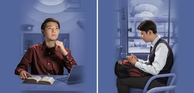 A young man communicates with Jehovah by means of Bible reading and prayer