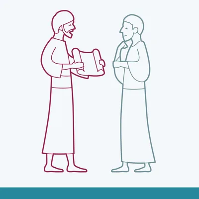 Timothy shares the Scriptures with a man