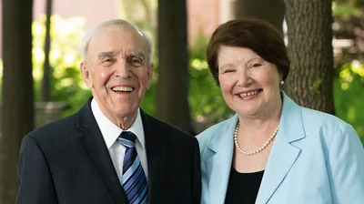 Léonce Crépeault with his wife, Carolyn.