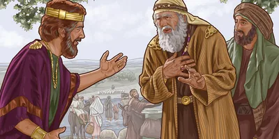 Barzillai declining an offer from King David.