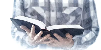 A man reads the Bible