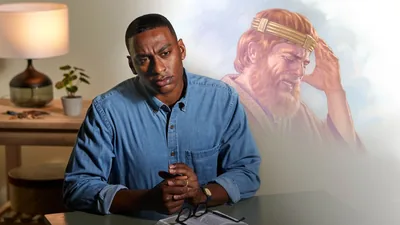 A distressed brother clasping his wedding ring while he meditates on the experiences of King David.