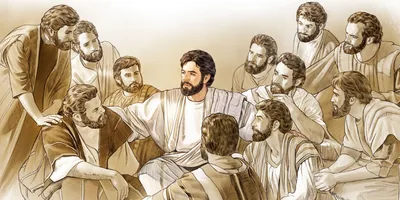 Jesus and the 11 faithful apostles