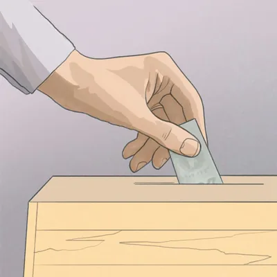 Putting a donation in a contribution box