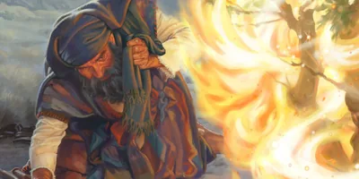 Moses at the burning bush