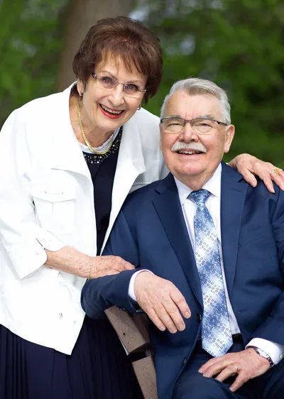 With Angèle in the garden of Bethel, France