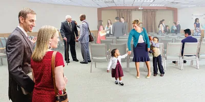 A couple notices some in the congregation who may need assistance