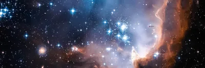 A cluster of galaxies.