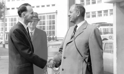 Arthur Matthews with Nathan Knorr in 1965