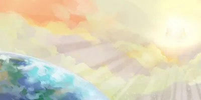 From a throne in heaven, light shines on the earth