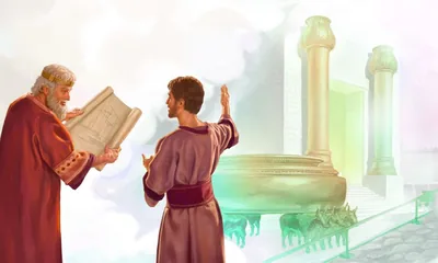 David discusses plans for the temple with young Solomon