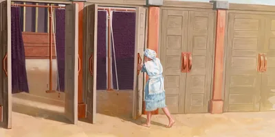 Samuel opens the doors of the tabernacle