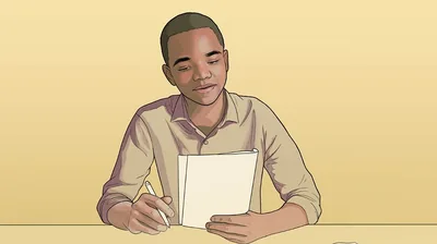 A young man does personal study