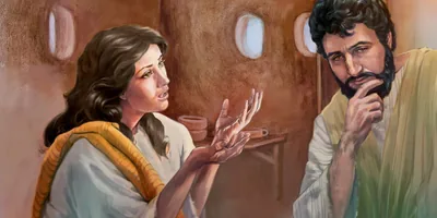 Mary tells Joseph that she is pregnant