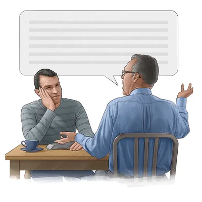 A brother talks too much to his student