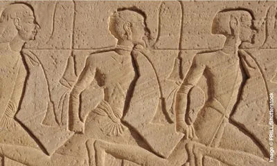 Depiction of captured slaves in ancient Egypt
