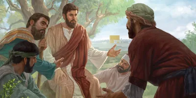 Jesus explaining to his apostles the sign of the last days.