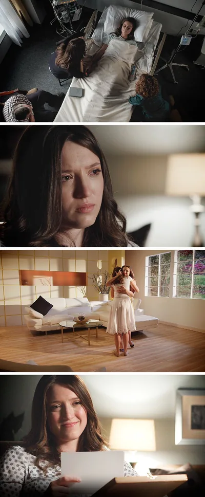 After family and friends grieve beside a young woman’s deathbed, her sister finds comfort by meditating on the future resurrection