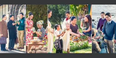 Jehovah’s Witnesses preach to people in various countries