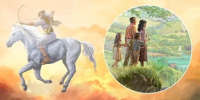 The conquest of Jesus on the white horse brings Paradise