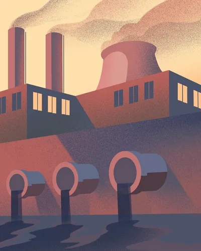 Pollution contaminates air and water