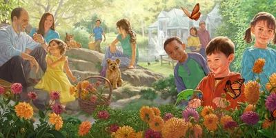 Happy people enjoy creation