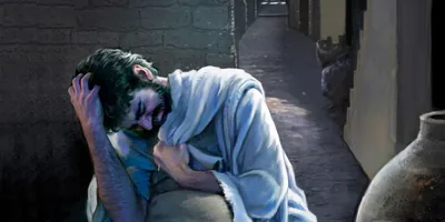 The apostle Peter is distraught after he denies Jesus