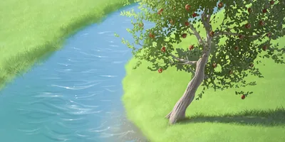 A tree planted by water bears fruit