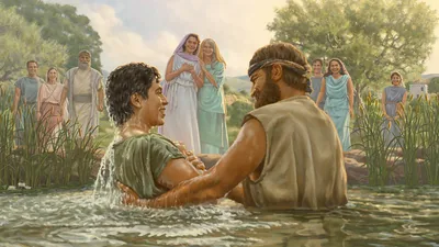 Timothy’s mother, Eunice, and grandmother Lois beam with pride as they witness his baptism as a Christian (See paragraph 1)