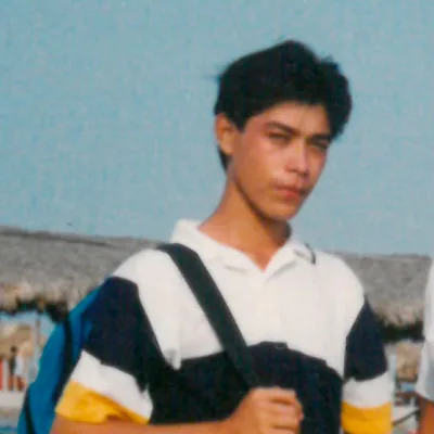 Adrián De la Fuente as a young man