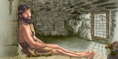 John the Baptist sits alone in prison