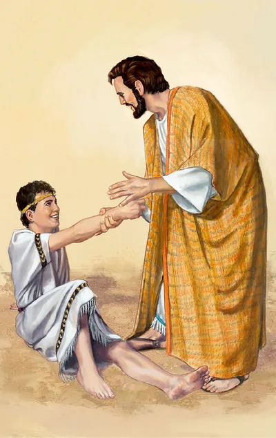 Jesus healing a demon-possessed boy