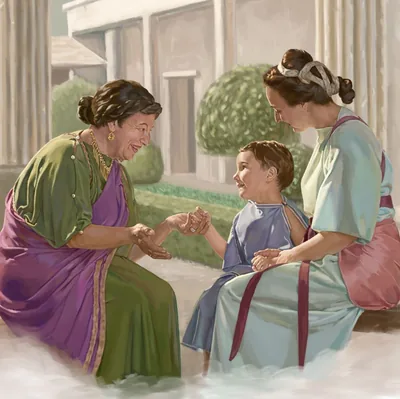 Eunice, Lois, and little Timothy