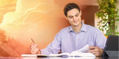 A brother does personal Bible study