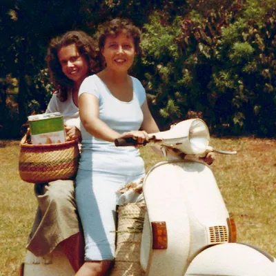 With my sister, Elisabeth (on the left)