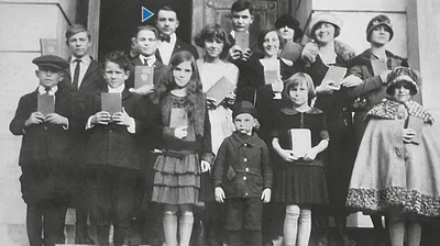 Using The Harp of God, Arthur Claus taught a study class of 14 children