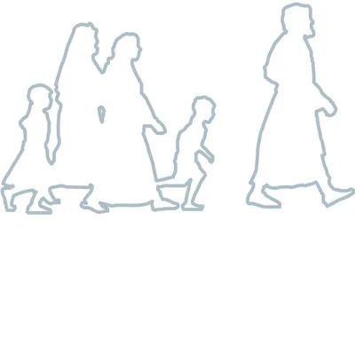 People following Jesus