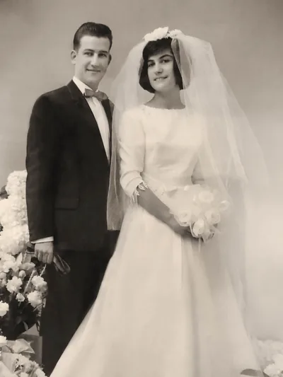 Lydie and me on our wedding day, April 3, 1965