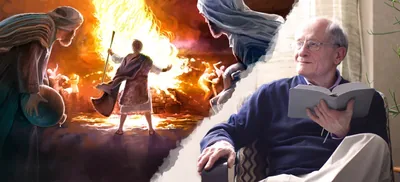 A brother imagines what he is reading in the Bible