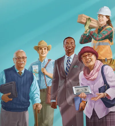 Christians of different ages and nationalities make themselves available to preach, teach, and build