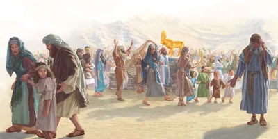 The Israelites sing and dance around the golden calf