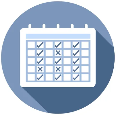 A calendar with marks on it