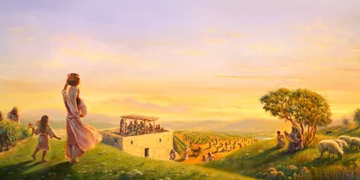 The restored Israelites enjoy the fruitful land