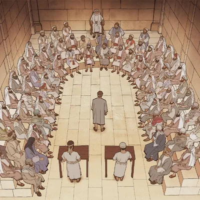 The Jewish Sanhedrin in session